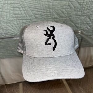 Browning Gray Mesh Cap with Black Logo